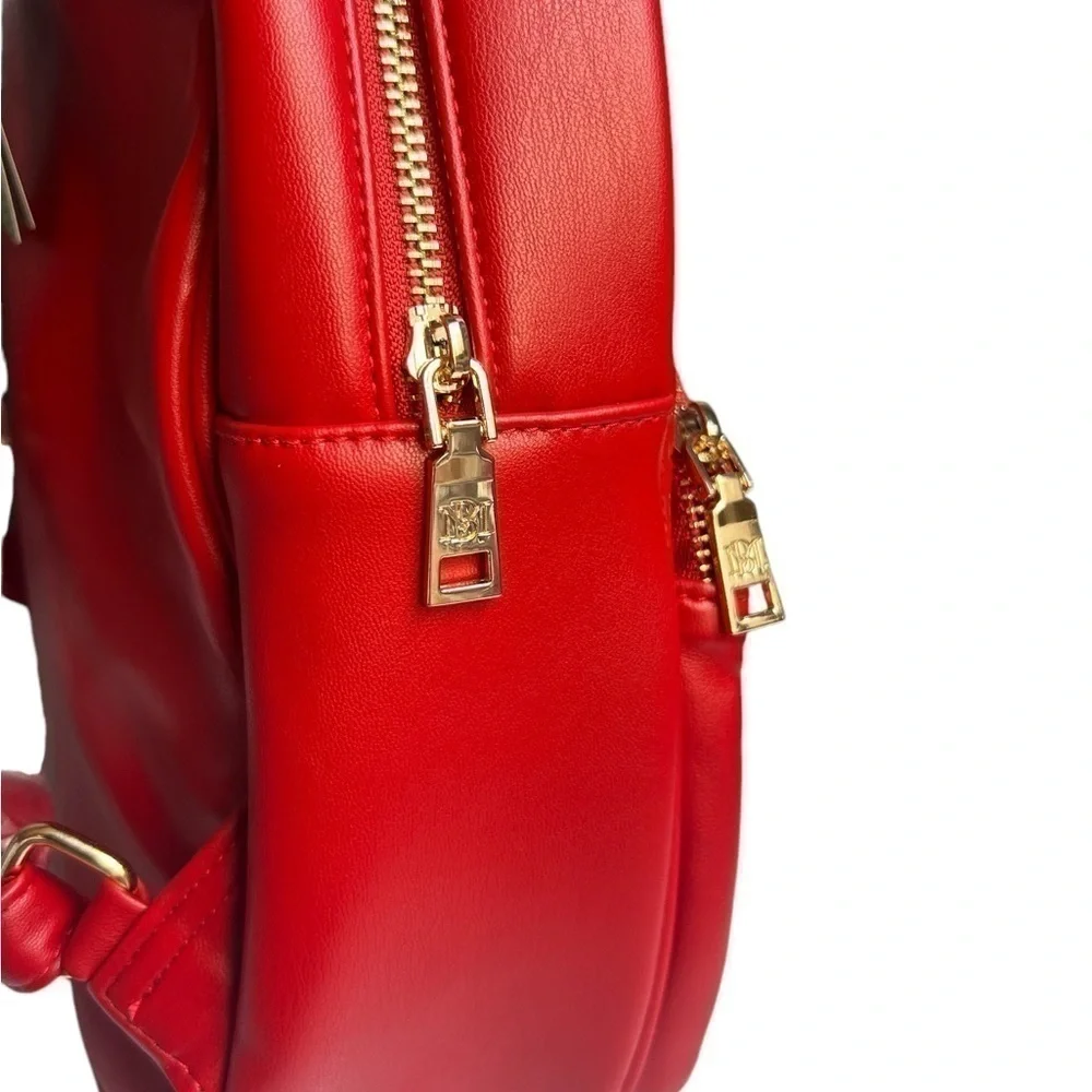 NWT Badgley Mischka Red Pocket Studded Backpack